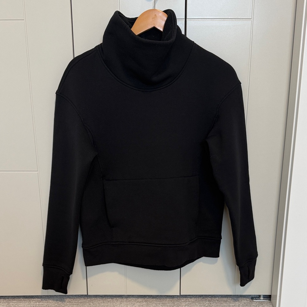 Black Spacer Fabric Sweatshirt